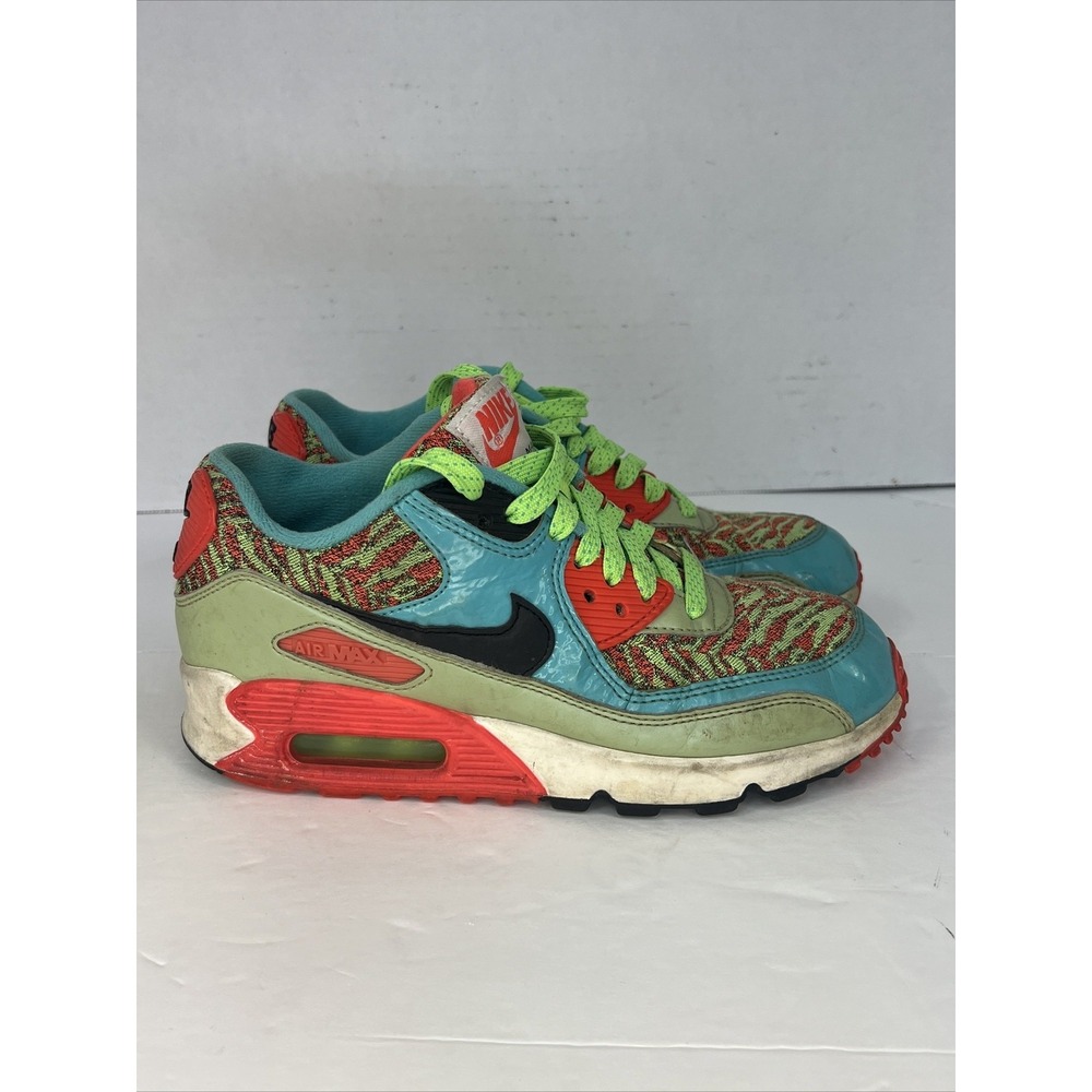 Nike Air Max 724882-300 Size Youth 5 Blue Green And Orange